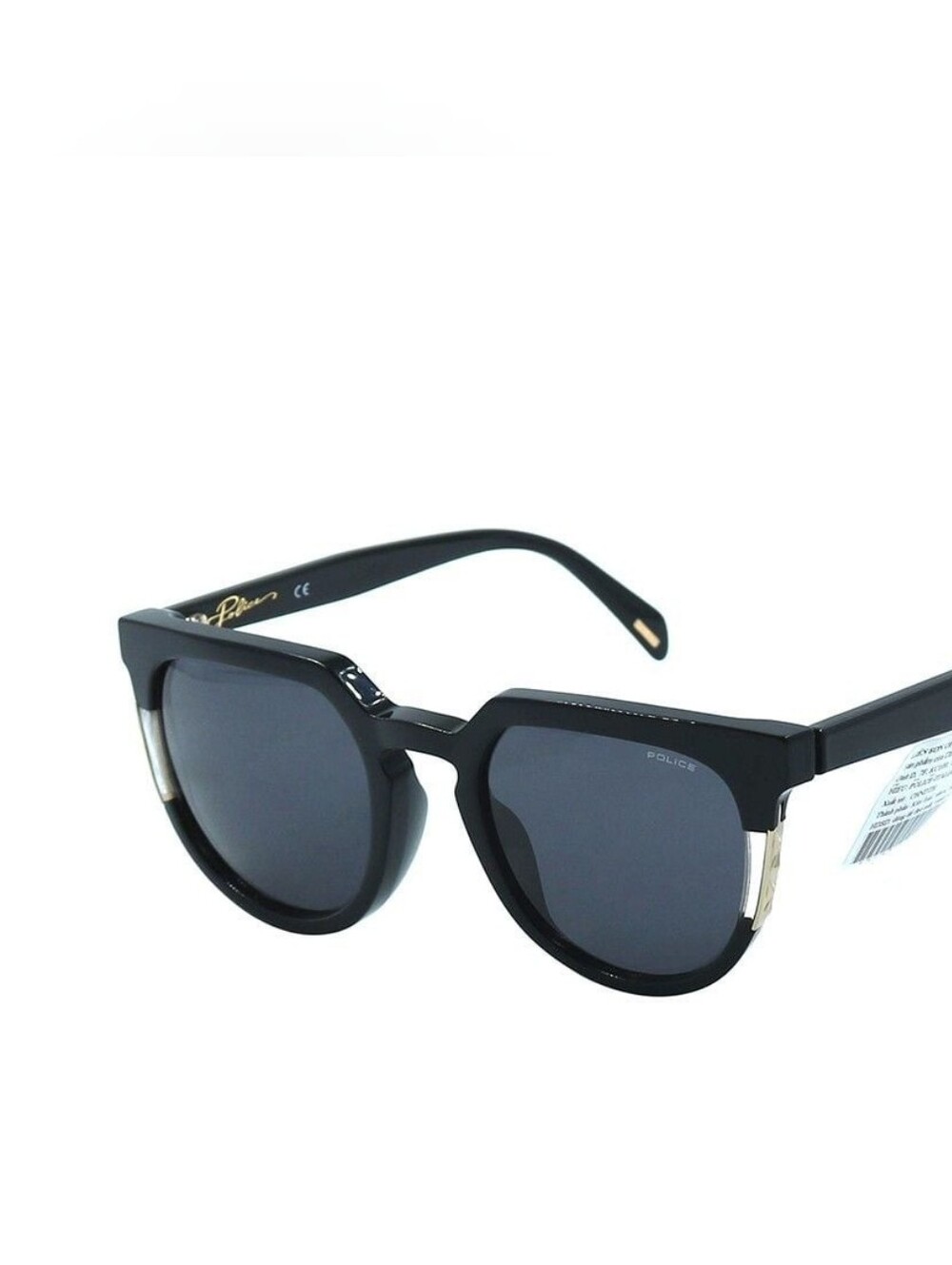 Police Women's Black Round Sunglasses